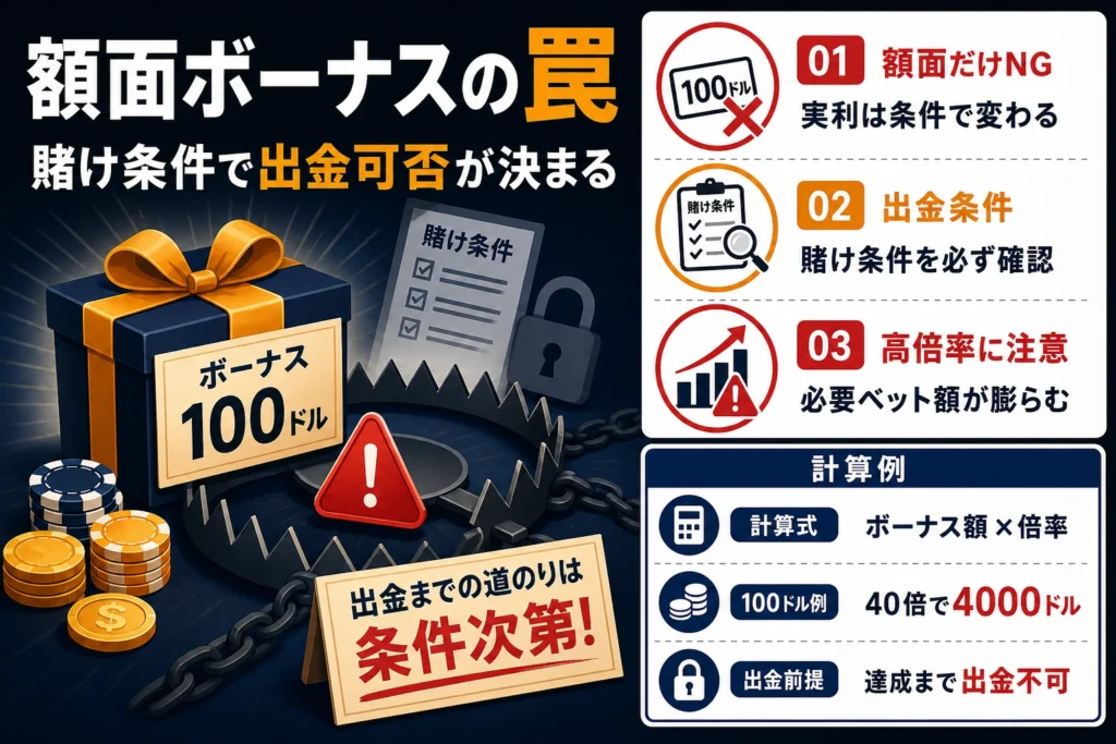 賭け条件に注意
