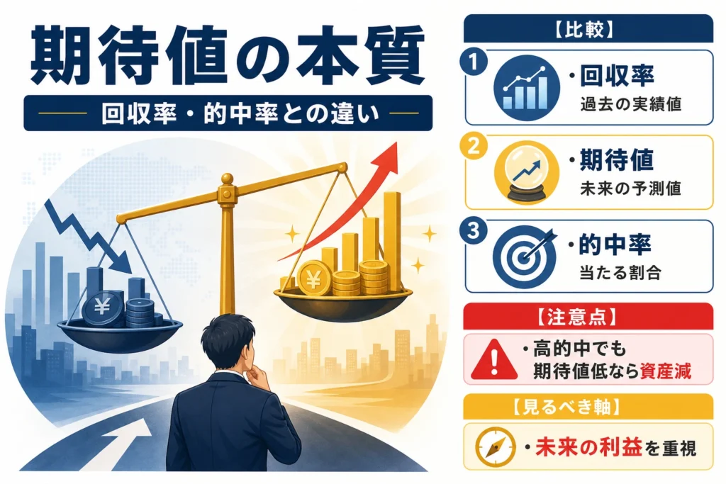 回収率と期待値の比較