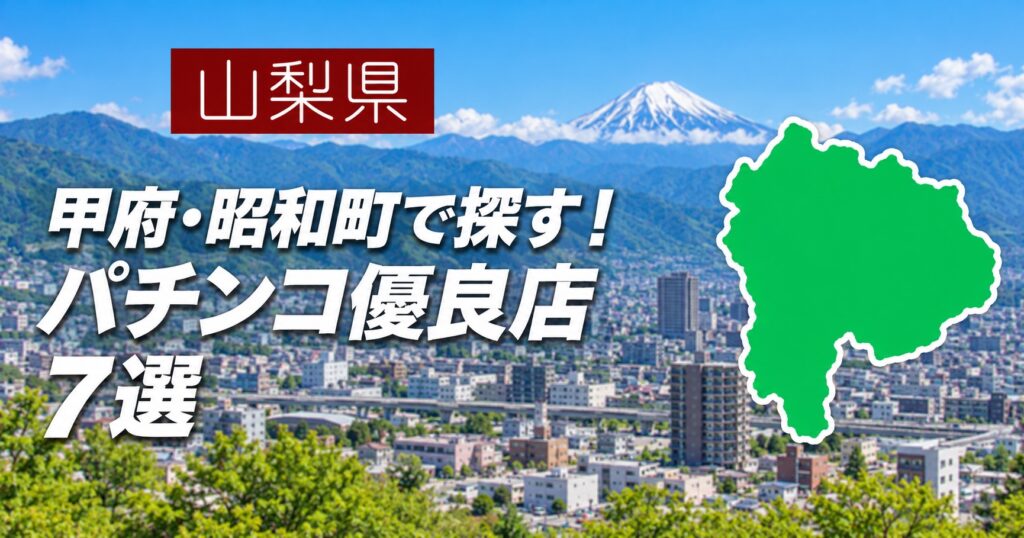 山梨県・甲府と昭和町で探すパチンコ優良店7選